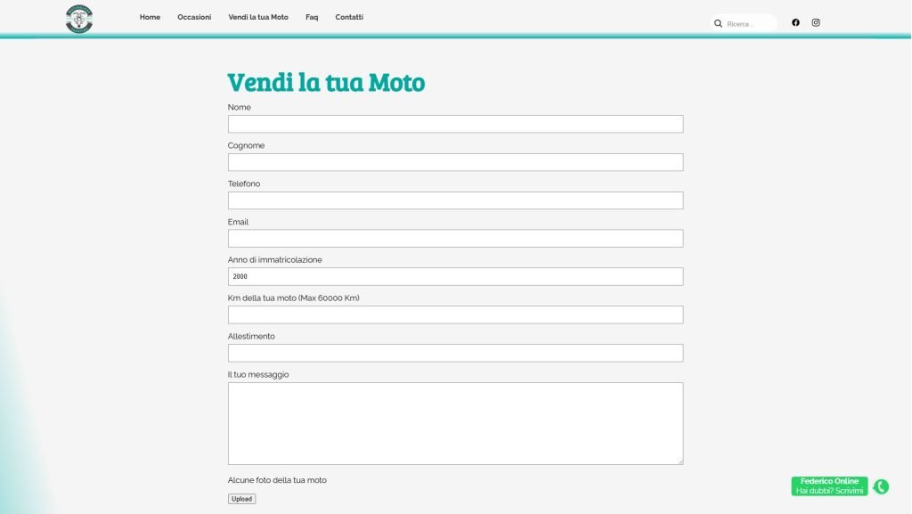 Vendi la moto form